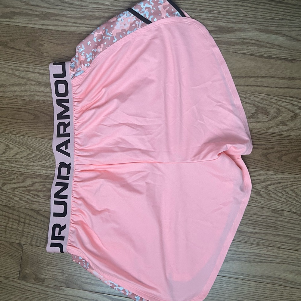 Under Armour Pink Athletic Shorts Lightweight Elastic Waist